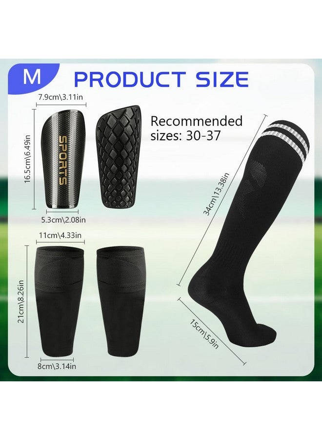 Proberos مجموعة واقيات الساق للأطفال من بروبيروس® مكونة من 3 قطع، وسادة EVA وجرابات ضغط عالية الركبة للشباب في الرياضة لكرة القدم، الرجبي، الهوكي مقاس-M - Image 2