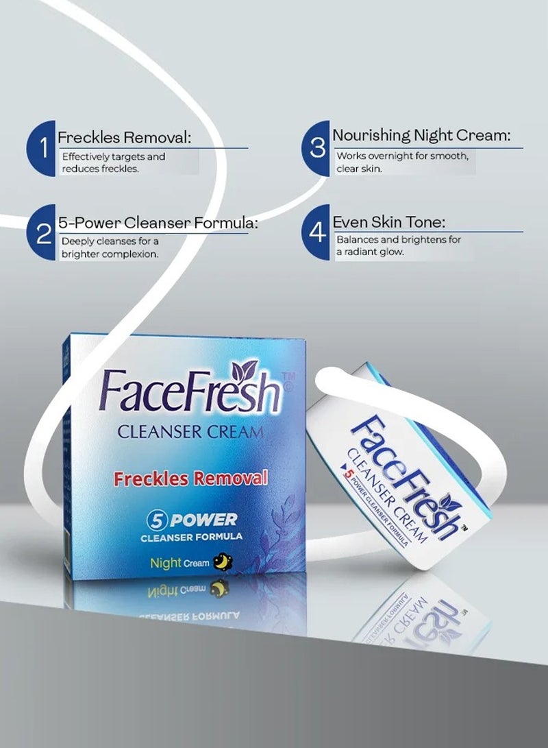 Face Fresh Set of 3 Cleanser Cream for Face - Treats Scars, Freckles, Skin Texture - Best Results with All Skin Types 7g - Image 3