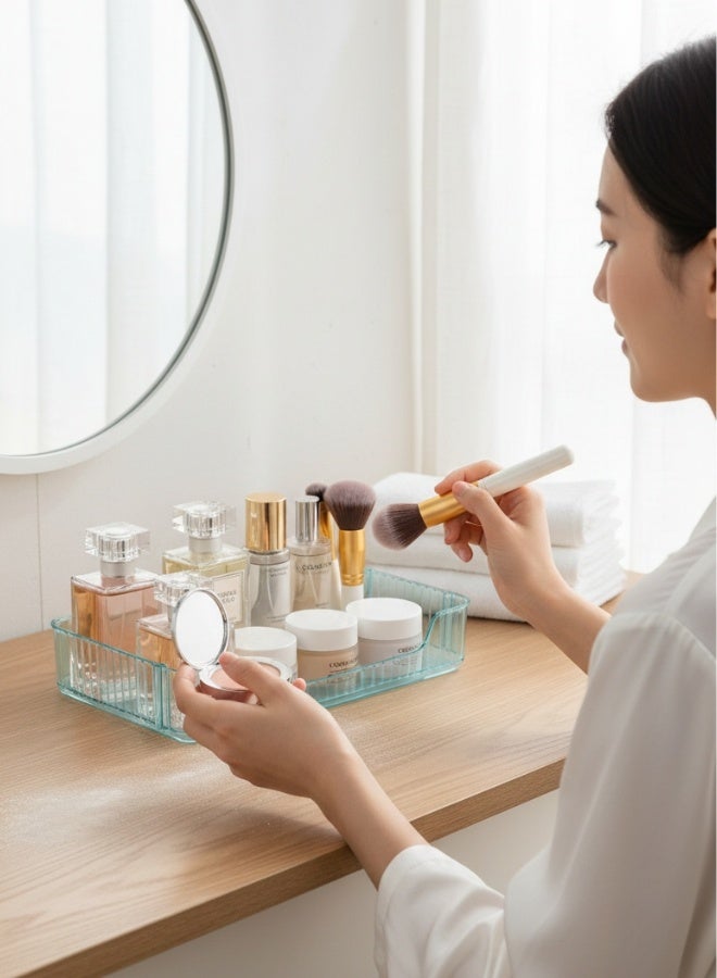 2-Piece Stackable Acrylic Organizer Set for Space Saving – Versatile Storage Rack for Organizing Cosmetics, Perfumes, Personal Care Products, or Kitchen Utensils – Practical and Stylish for the Bathroom, Kitchen, or Countertop – 30 x 17 cm - Image 3