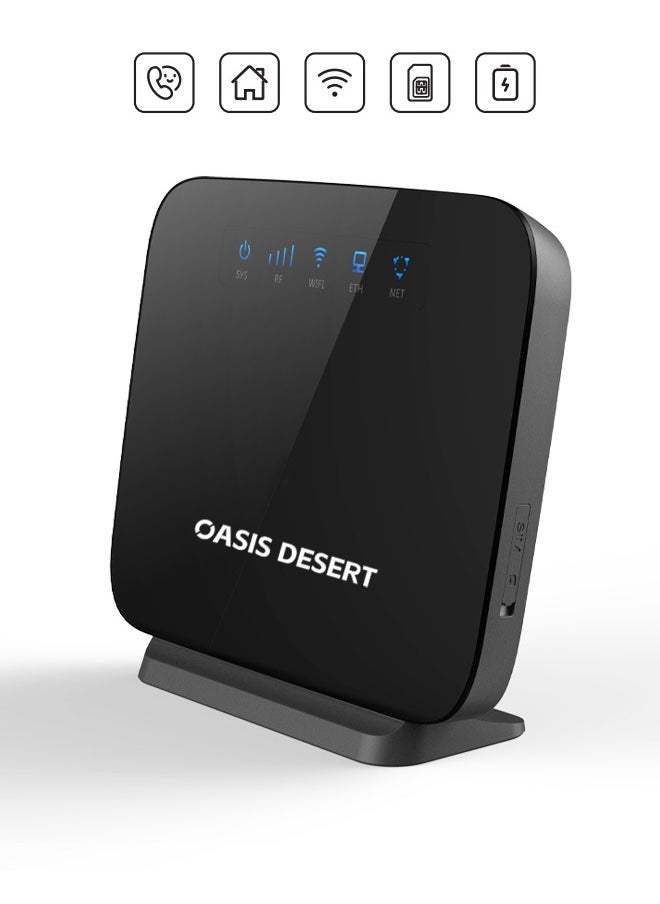 OASIS DESERT - B30 4G LTE Router with SIM Card Slot 300Mbps Home Mobile WiFi Hotspot Router Black - Image 1