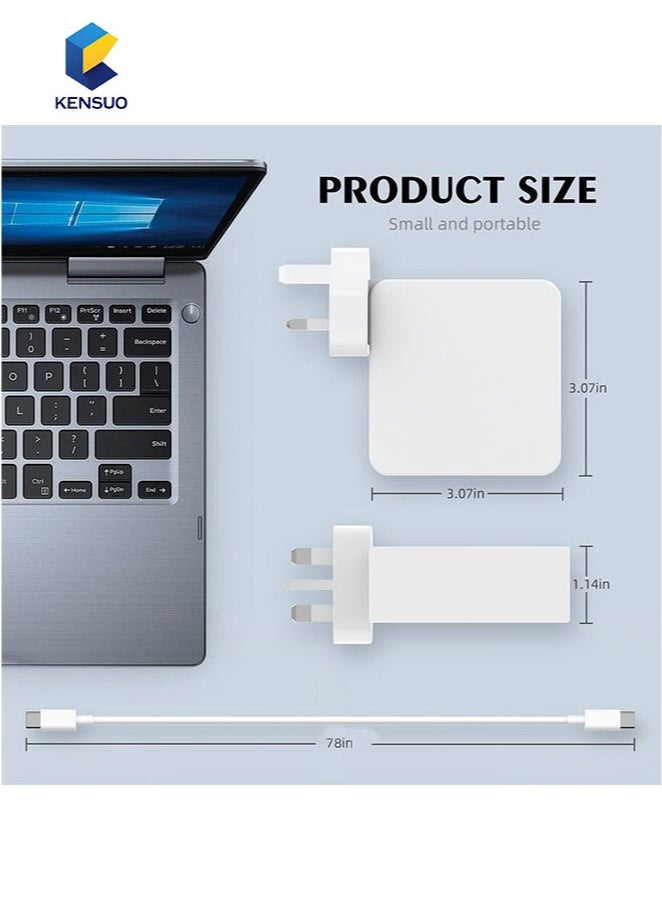 PD 118W Type C Macbook Pro/Macbook Air Fast Replacement Charger with 2M USB C Cable, Power Adapter Compatible for Apple iPad, MacBook Series, Huawei Matebook Series, iPhone 15 iPhone 16 Series, Samsung Galaxy S23 S24 Series Type C Interface