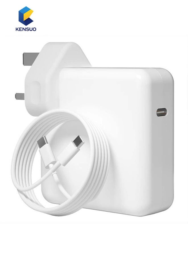 PD 118W Type C Macbook Pro/Macbook Air Fast Replacement Charger with 2M USB C Cable, Power Adapter Compatible for Apple iPad, MacBook Series, Huawei Matebook Series, iPhone 15 iPhone 16 Series, Samsung Galaxy S23 S24 Series Type C Interface
