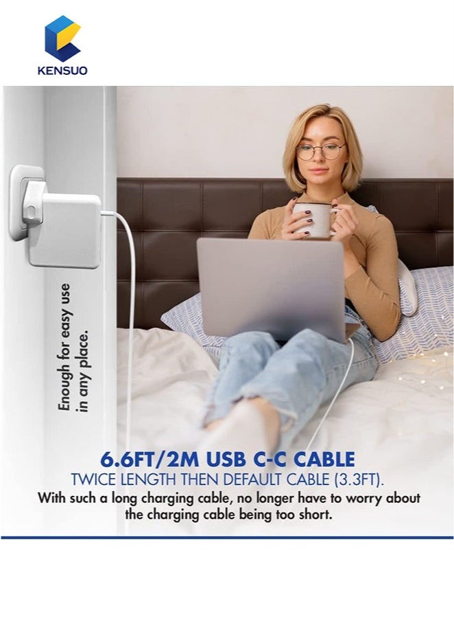PD 118W Type C Macbook Pro/Macbook Air Fast Replacement Charger with 2M USB C Cable, Power Adapter Compatible for Apple iPad, MacBook Series, Huawei Matebook Series, iPhone 15 iPhone 16 Series, Samsung Galaxy S23 S24 Series Type C Interface