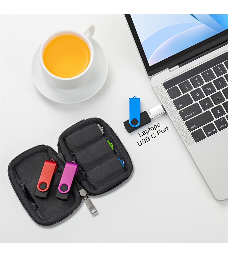 USB Flash Drive Bundle 5pcs 4GB USB 2.0 Thumb Drives with Storage Bag - Image 3