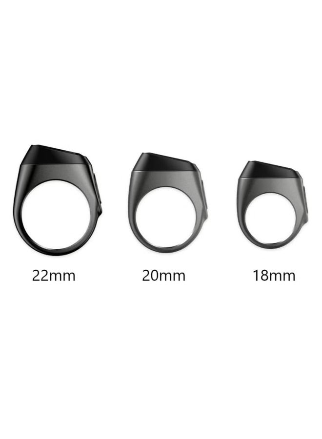 Smart Tasbih Zikr Metal Ring 22MM Space Grey - Image 3
