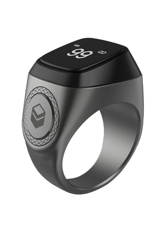Smart Tasbih Zikr Metal Ring 22MM Space Grey - Image 1