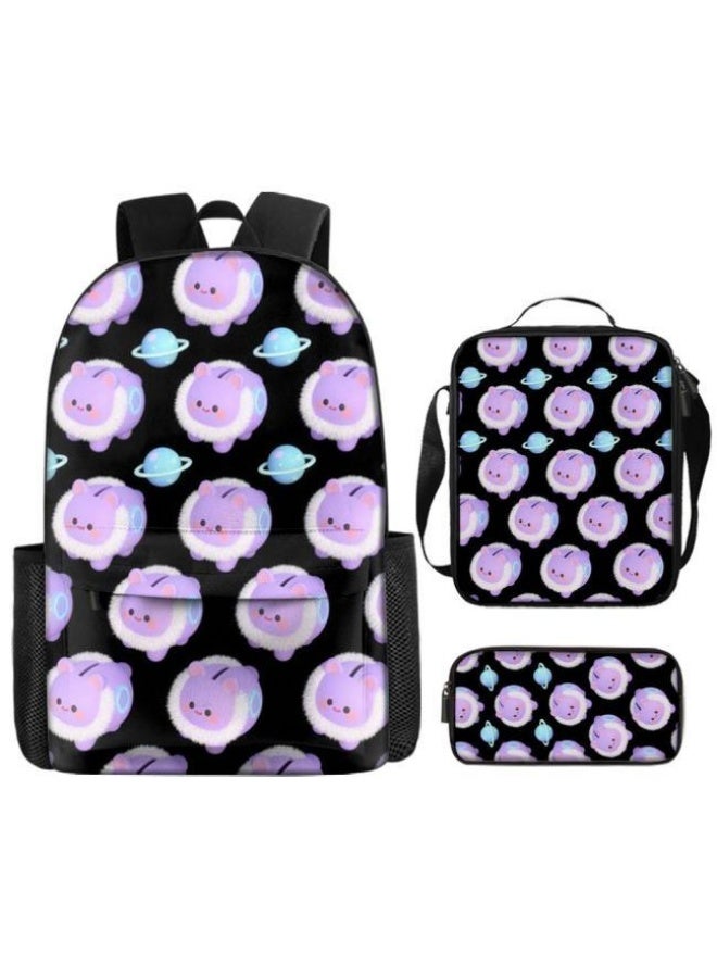 Bright Li Fire [Hot New Product] Cute Cartoon Bag Set | Shoulder + Handbag + Pencil Bag Three-piece Set | Essential for Children and Students Outdoors - 60  - Image 2