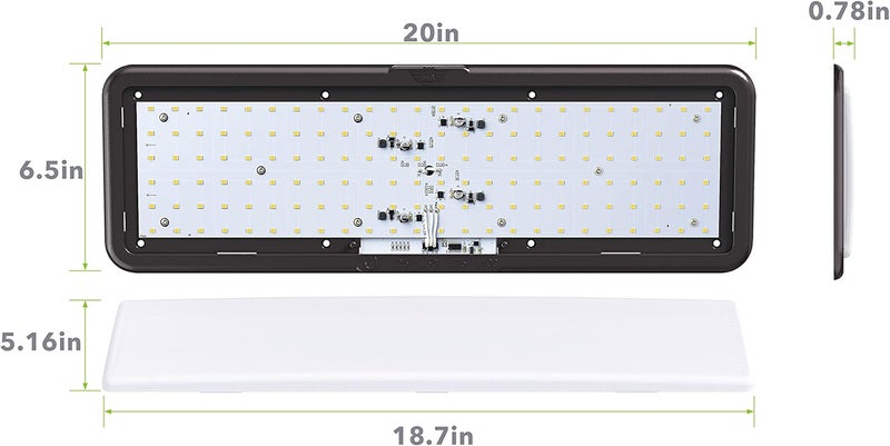 Leisure LED RV Ceiling Light Fixture with Touch Dimmer - 1450 Lumen, Burnt Bronze, 12V - Image 2