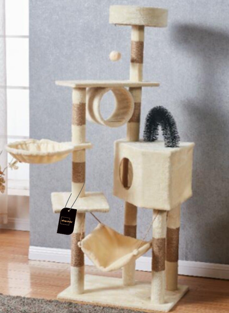 شاربدو متعددة الوظائف القط شجرة القط تسلق القط القفز القط القط لعبة برج البيت - Image 2