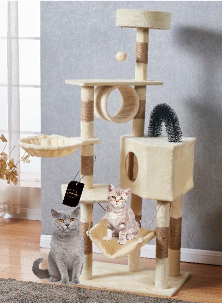 شاربدو متعددة الوظائف القط شجرة القط تسلق القط القفز القط القط لعبة برج البيت - Image 3