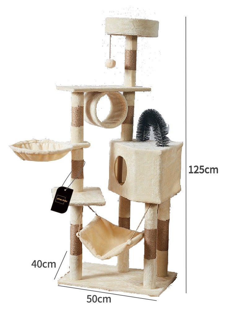 شاربدو متعددة الوظائف القط شجرة القط تسلق القط القفز القط القط لعبة برج البيت - Image 4
