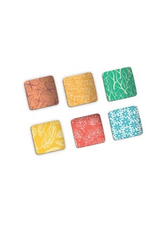 Paper Plane Design Paper Plane Design Colorful Modern Handmade Wooden Coaster Set for Home Kitchen, Office Desk (Set of 6, 4 x 4 Inch)  - Image 1