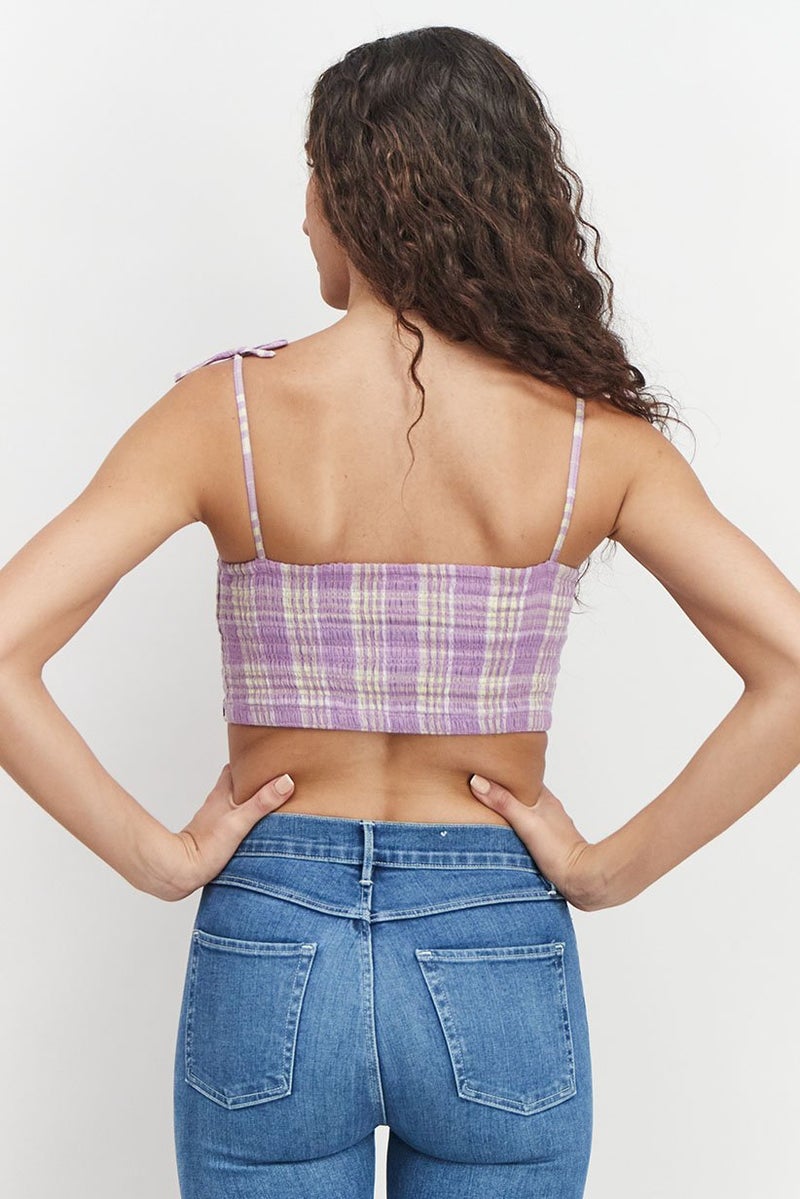 rvca Women Straight Across Sleeveless Textured Top, Purple - Image 4