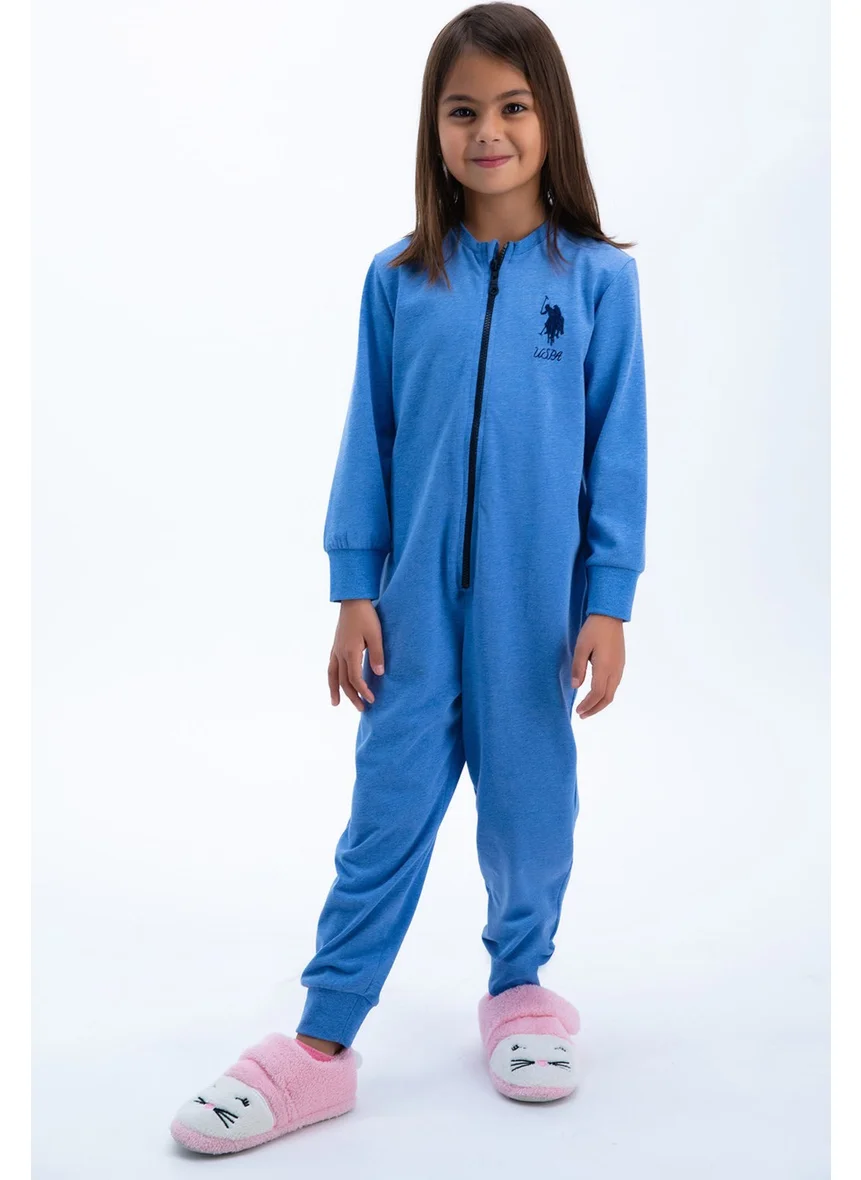 U.S. Polo Assn. Basic Blue Girls Jumpsuit