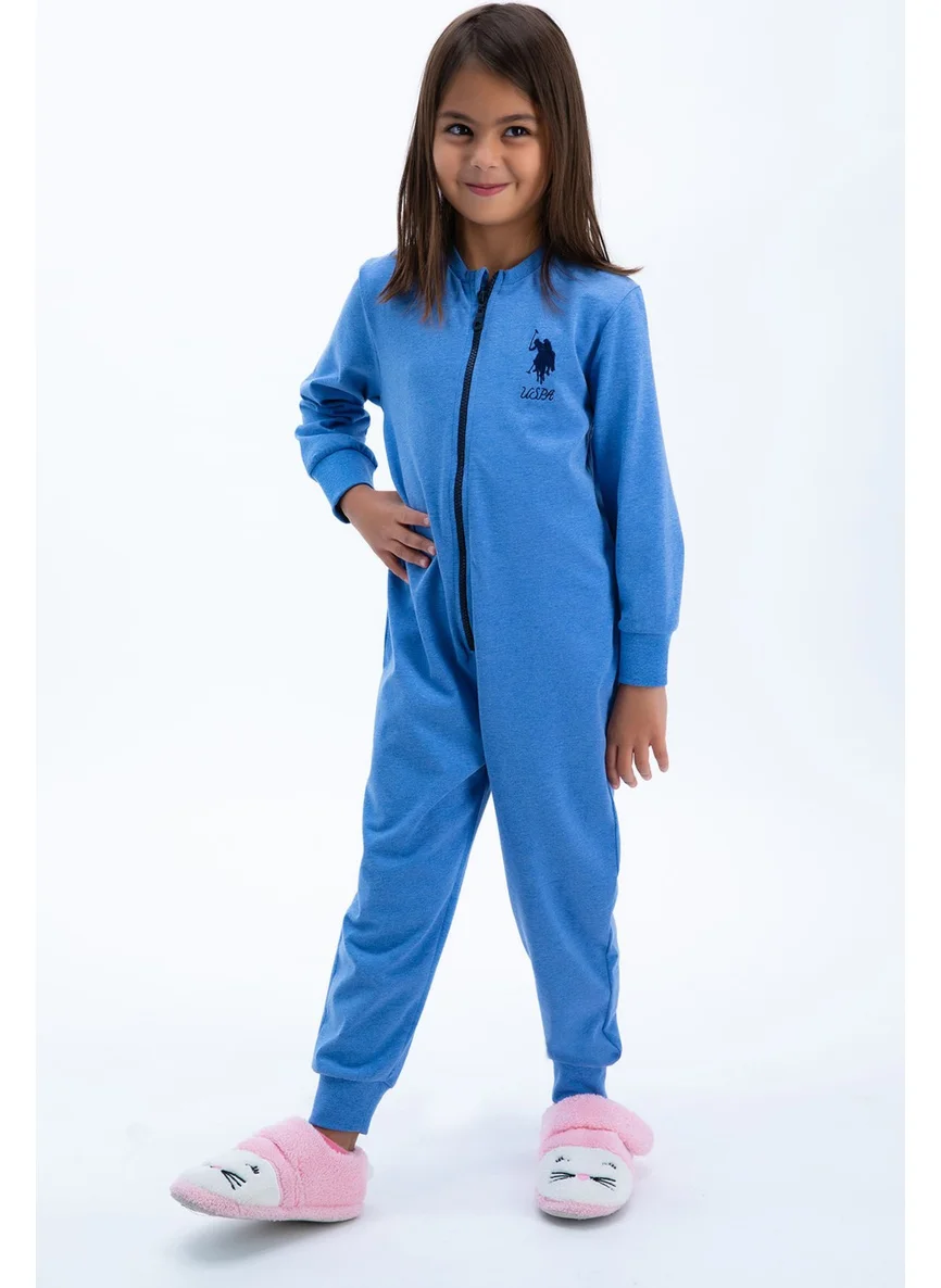 U.S. Polo Assn. Basic Blue Girls Jumpsuit