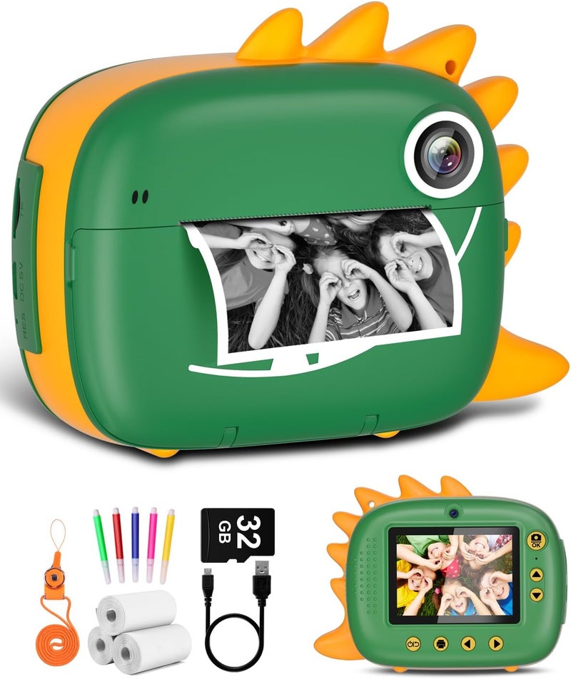 Gofunly Kids Instant Camera for 3-12 Years Old Kids Toddlers Childrens Boys Girls Christmas Birthday Gifts 2.0 Inch Screen 12MP / 1080P HD Video Camera Baby Instant Print Digital Camera - Image 1