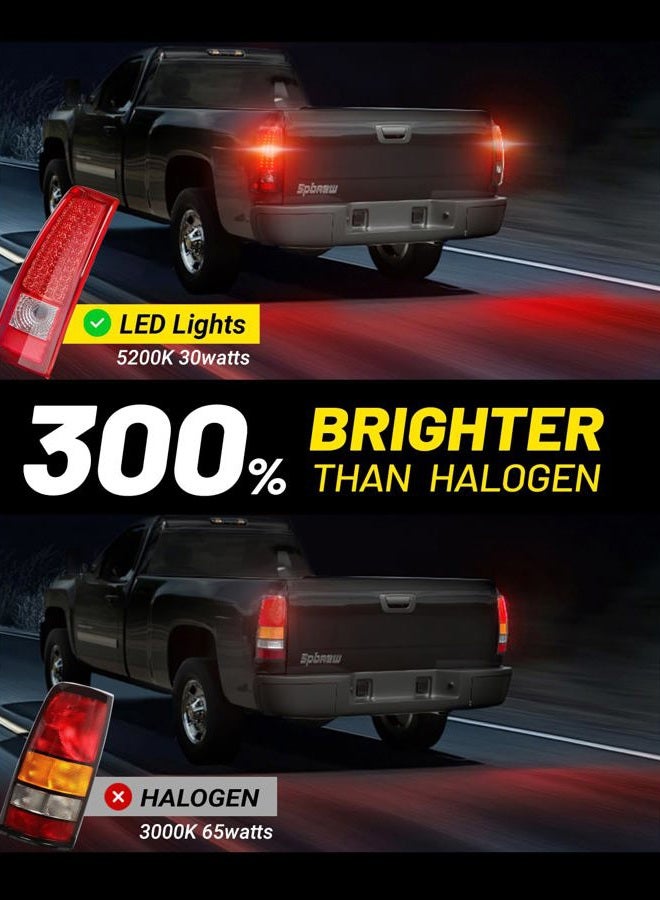 SPBREW LED Tail Lights Assembly Fit for Chevy Silverado 1999 2000 2001 2002, Tail Lights Compatible for 99-02 Silverado 1999-2007 GMC Sierra Classic, Clear Tail Lights Truck Rear Lamp Red 1 Pair - Image 2