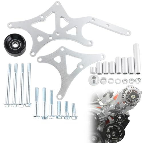 VVORHSBELL LS Truck SUV Driver Side Billet Alternator Power Steering Pump Bracket Compatible with 1999-2014 Silverado Sierra Yukon Tahoe Express Suburban 1500 2500 3500 - Image 1