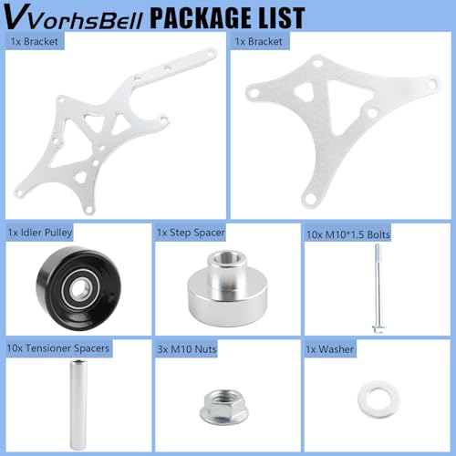 VVORHSBELL LS Truck SUV Driver Side Billet Alternator Power Steering Pump Bracket Compatible with 1999-2014 Silverado Sierra Yukon Tahoe Express Suburban 1500 2500 3500 - Image 5