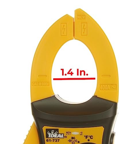 IDEAL INDUSTRIES INC. 61-737 Digital AC Clamp Meter 400 Amp 600-Volt, Red - Image 4