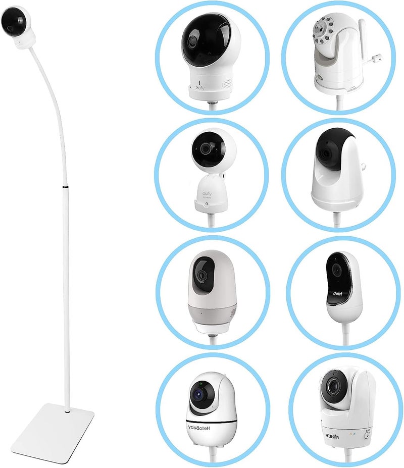 HOLACA 35 inch or 63 inch Floor Stand for Hellobaby, Infant Optics DXR-8/8 Pro, eufy, Vava/Hipp and Nooie Baby Monitor,Owlet and Motorola Baby Monitor, for Any Other Cameras with 1/4 Screw Mount - Image 1