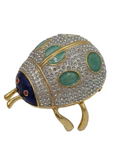 Antique Museum Gold plated lady bugs stone work  - Image 1