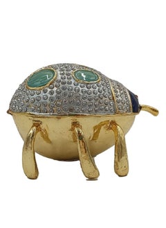 Antique Museum Gold plated lady bugs stone work  - Image 2