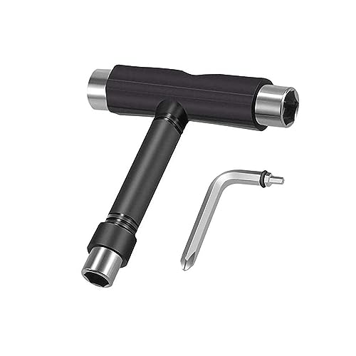 ANCKNE Skate Tool All-in-One, Skateboard Tool Roller Skate Tool T Tool for Skateboard, Muti-Function Portable Skateboard Longboard Accessory with T-Type Allen Key and L-Type Phillips Head Wrench Screwdriver - Image 1