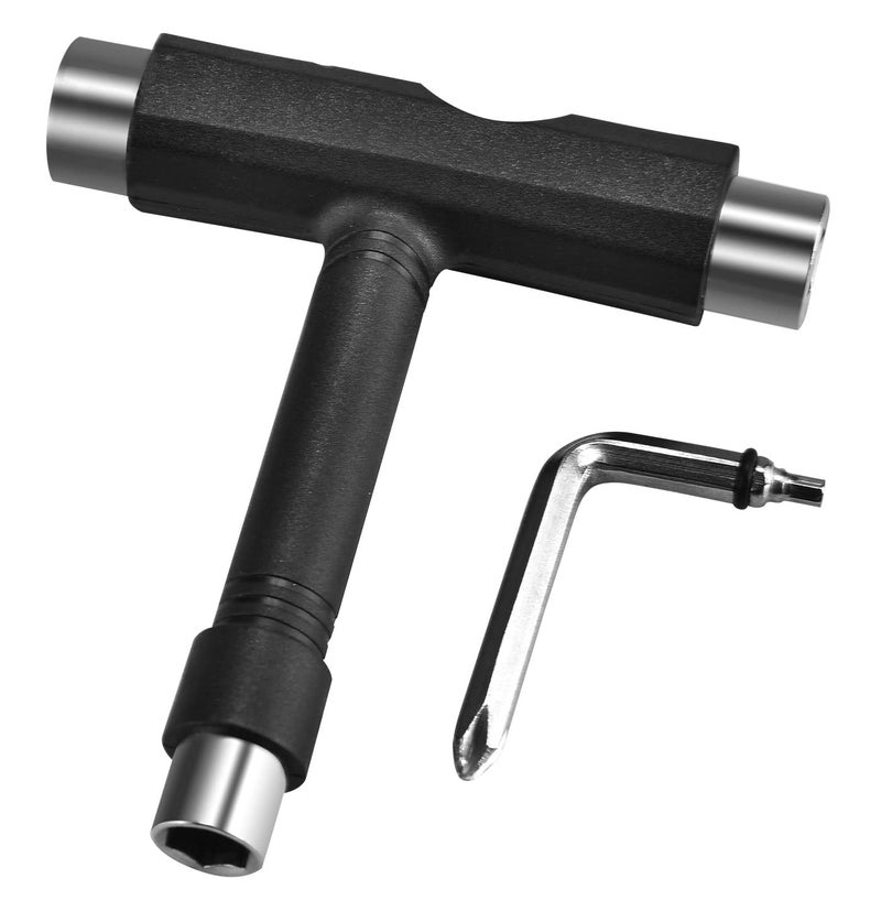 ANCKNE Skate Tool All-in-One, Skateboard Tool Roller Skate Tool T Tool for Skateboard, Muti-Function Portable Skateboard Longboard Accessory with T-Type Allen Key and L-Type Phillips Head Wrench Screwdriver - Image 3