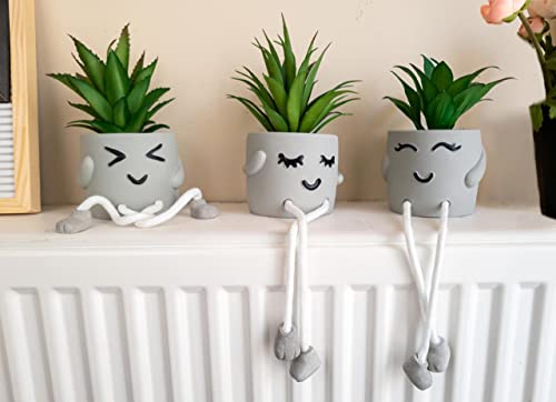 OLEEK small fake plants office decor - fake succulents plants artificial for desk decor - fake plant office decorations for work - office decor for women - office plants cubicle accessories room decor - Image 2