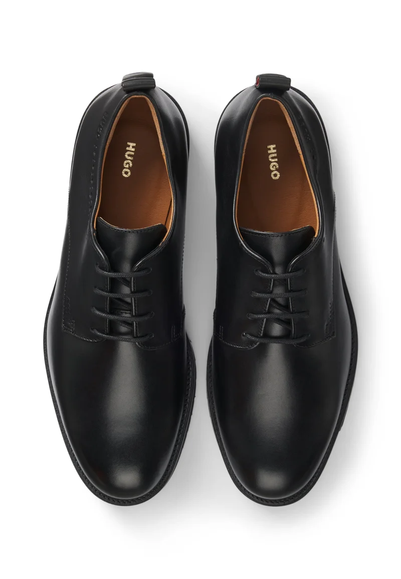 HUGO  Leather Derby shoes with brogue details for Men | Best Price UAE