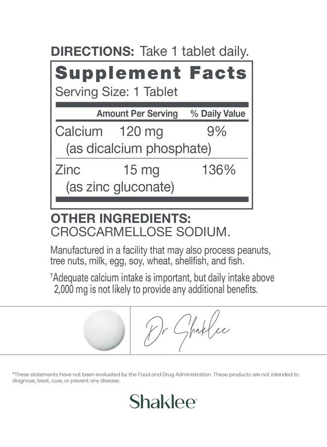 Shaklee شاكلية - مركب الزنك - يعزز نشاط الإنزيمات، تخليق البروتين - 120 قرص - Image 3