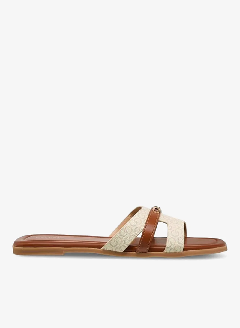 سيليست Women Monogram Print Flat Sandals