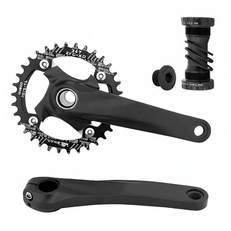 MEROCA Mountain Bike Right Left Crank Arms Single Crank Ring Bottom Bracket Set 170MM 104BCD Aluminum Alloy Bike Crankset for 8/9/10/11/12 Speed - Image 1