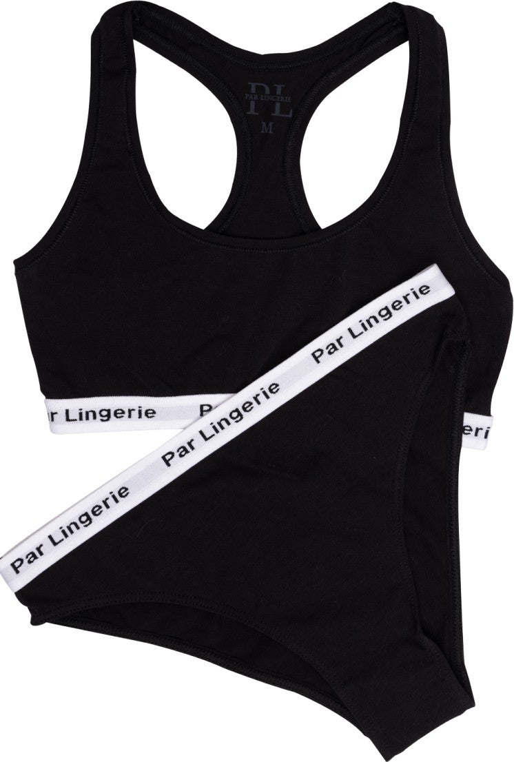Sports Bustier Set Black