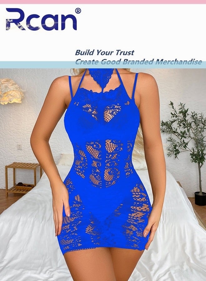 Rcan Lingerie For Women One Size Stretchy Teddy Hollow Out Sling Dress Bodysuit Babydoll Exotic Underwear Nightwear Ladies Boudoir Outfits Clubwear - Image 2