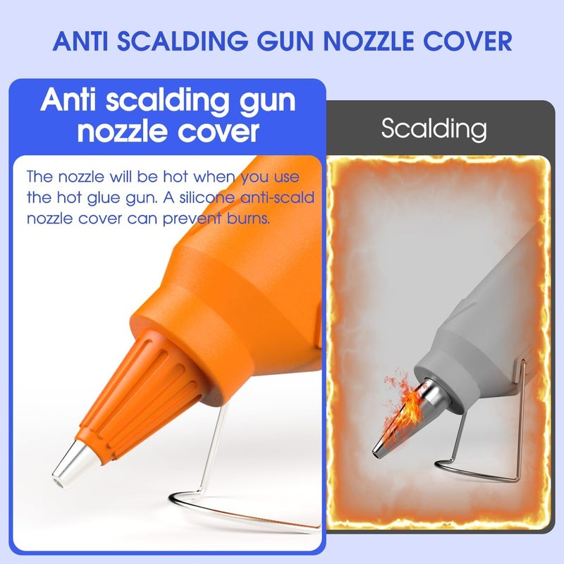 Assark Hot Glue Gun Kit with 30 Glue Sticks(130mm x 7mm), Fast Preheating Hot Melt, High Temp for School Crafts DIY Arts and Quick Home Repairs,20W - Image 3