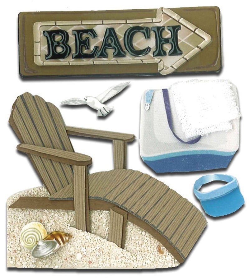 EK Success Jolee's Boutique Dimensional Stickers, Beach House - Image 3