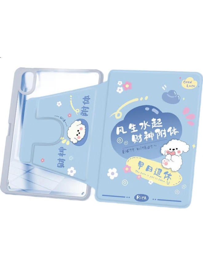 Sehan Shihan Compatible With Ipad Air 11-Inch Case, 2025/24 Models Air7/6/5/4 Universal, M3/M2 Chip, With Pencil Holder, Rotating And Vertical Support, Cartoon Painting, Shockproof And Bend-Resistant - Image 3