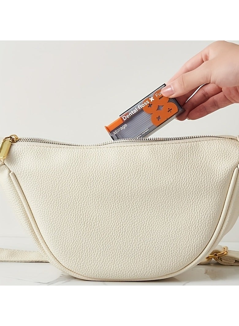 ميت صناديق تخزين موزع خيط تنظيف الأسنان، صندوق تخزين موزع خيط تنظيف الأسنان الآلي، حقيبة حامل خيط تنظيف الأسنان المحمولة للسفر يجب أن يكون لديك - Image 4