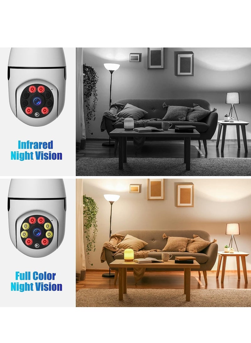 ELTRAZONE E27 Camera, 1080P Security Camera System with 2.4GHz WiFi, 360 Degree Wireless Home Surveillance Cameras, Night Vision, Two Way Audio, Smart Motion Detection - Image 5