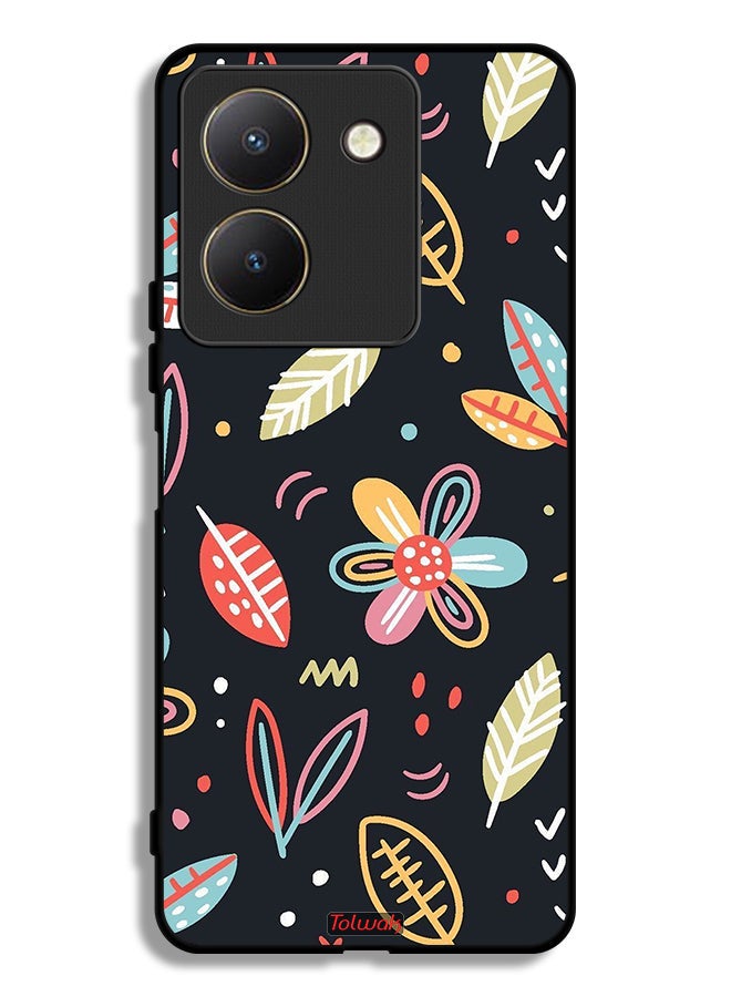 Tolwak vivo Y27s Protective Case Cover Flowers And Leaves Abstract Art - Image 1