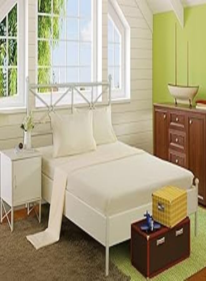 snooze Fitted bed sheet set (offwhite) 120 * 200 cm 2Pcs 