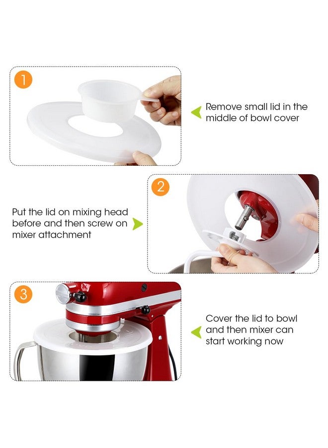AIEVE AIEVE Mixer Bowl Covers,Mixer Splatter Guard Lids for KitchenAid 4.5-5 Quart Tilt-Head Stand Mixer(2 Pack)  - Image 5