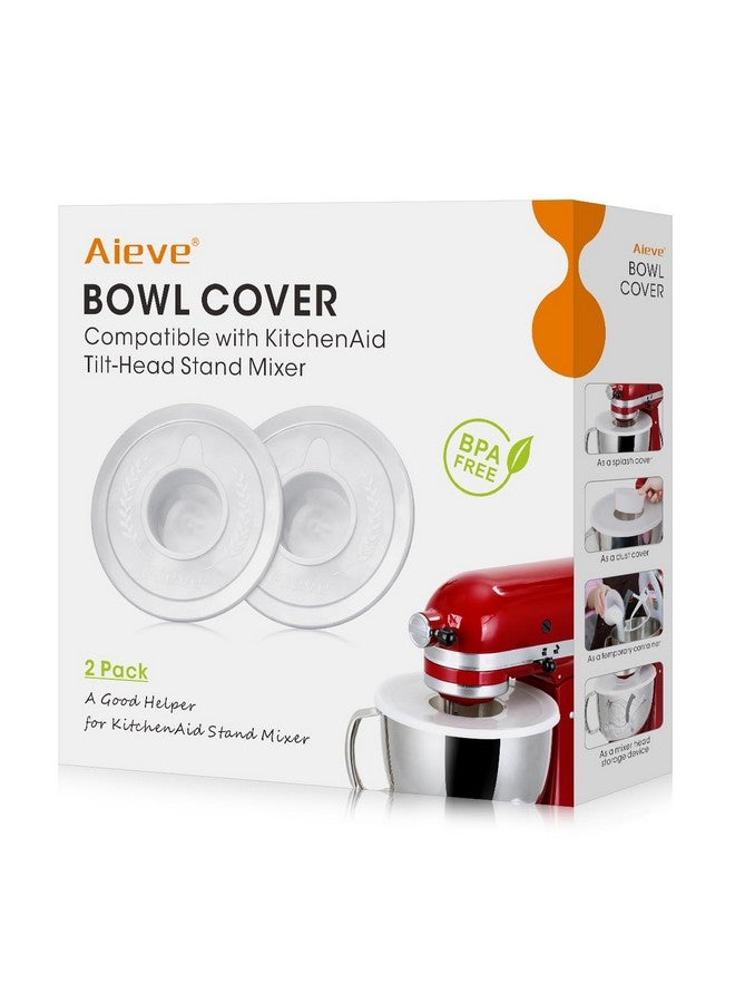AIEVE AIEVE Mixer Bowl Covers,Mixer Splatter Guard Lids for KitchenAid 4.5-5 Quart Tilt-Head Stand Mixer(2 Pack)  - Image 1