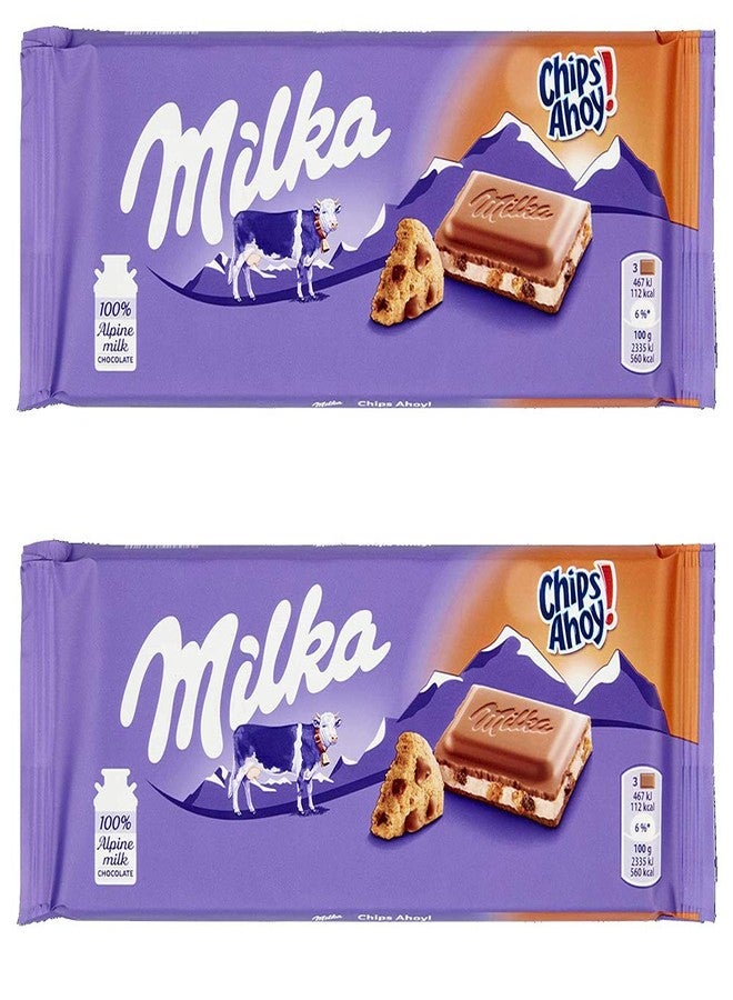ميلكا شيبس شوكولاتة أهوي، 2 × 100 جم - Image 1