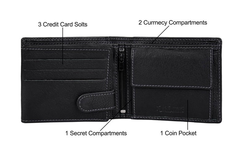 Eagle Crest Oslo Black Leather Wallet for Men - Image 3