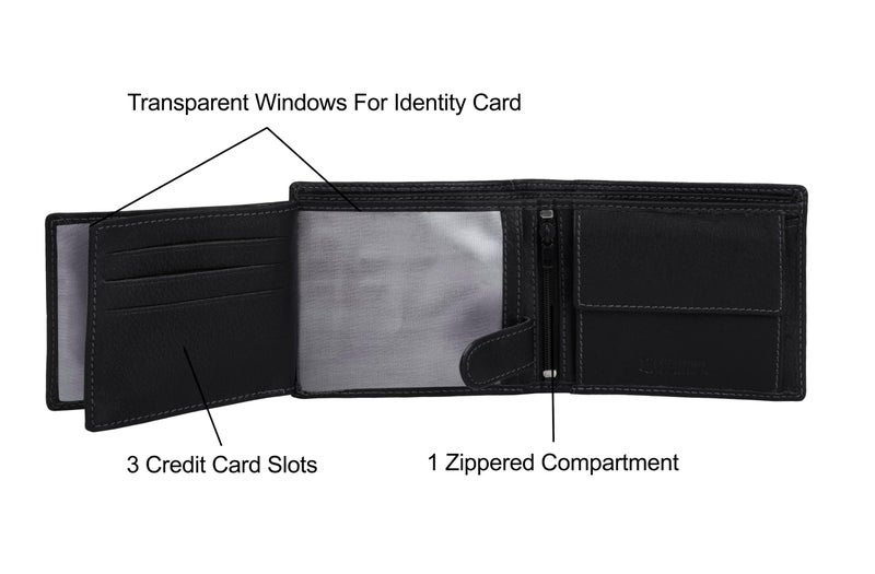 Eagle Crest Oslo Black Leather Wallet for Men - Image 4