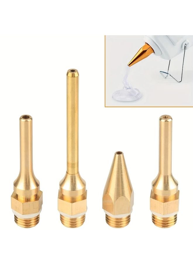 4pcs Copper Hot Glue Gun Nozzle Interchangeable Nozzles With 10 8mm Thread Diameter Replacement Tool - Image 5