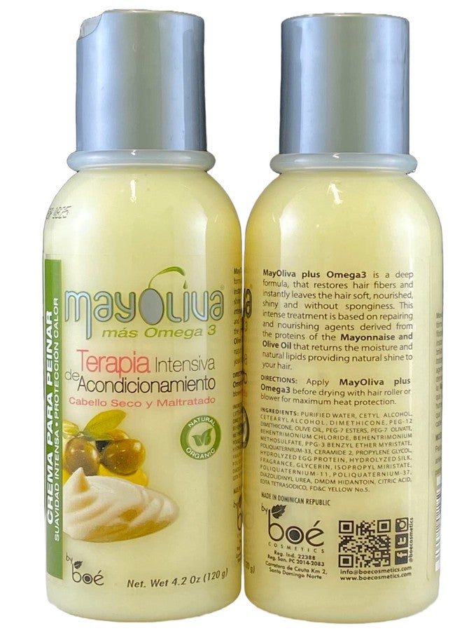 Mayoliva 4in1 Hair Repair Combo Set - Shampoo 11 oz, Leave-In 4.2 oz, Treatment 8.5 oz, Shine Drops 2 oz - Olive Oil & Mayonnaise Protein System - Deep Moisture, Anti-Frizz, Shine & Repair - Image 4